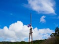 Thai flags flown at half mast Royalty Free Stock Photo